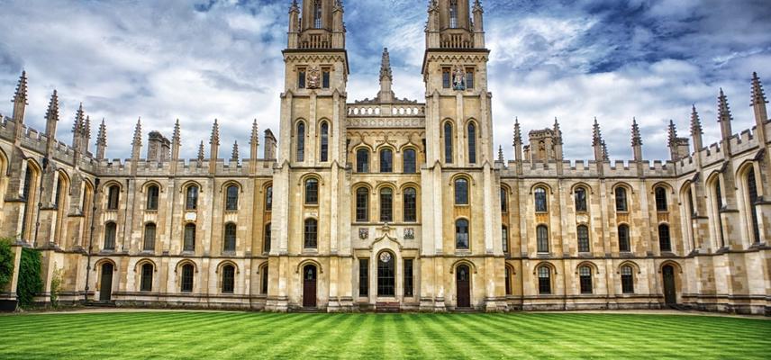 Oxford College stock image